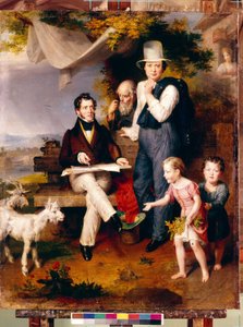 Sanatçı George Dawe (1781-1829) portresi ile otoportre. (Sanatçı G. Dawe