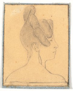 Hanımın başı. Sağdaki profil by Wilhelm Bendz
