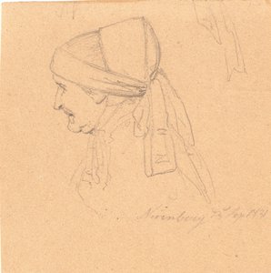 Eski bir eşin başı. Soldaki profil by Wilhelm Bendz