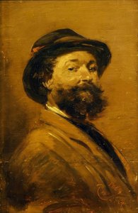 Gri-kahverengi otoportre by Wilhelm Busch
