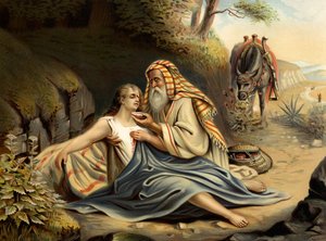 The Good Samaritan (renkli taş) by Wilhelm Ebbinghaus