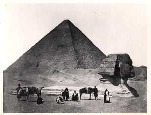 Giza'daki Sfenks ve Büyük Khufu Piramidi, 1860 dolayları