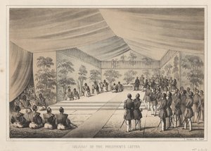 ಅಧ್ಯಕ್ಷರ ಪತ್ರದ ವಿತರಣೆ, 1855 ಟರ್ಕ್ by Wilhelm Joseph Heine