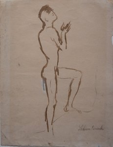 Yükselen adam by Wilhelm Lehmbruck