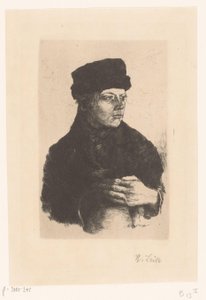 Sürahi ile çiftlik çocuğu by Wilhelm Maria Hubertus Leibl (signed by artist)