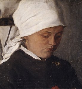 Beyaz Başörtülü Köylü Kız, 1885.