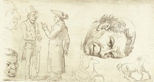 Keşiş başı, atlar vb. ile stilografide ikinci örnek dergi. by Wilhelm Marstrand