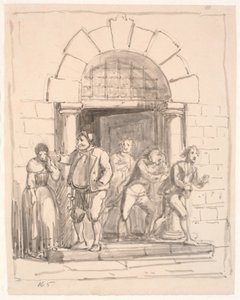 Uyanık hapishane gardiyanı by Wilhelm Marstrand