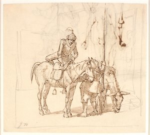 Don Kişot at sırtında by Wilhelm Marstrand