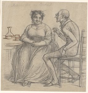 "Bir dul için flört" by Wilhelm Marstrand