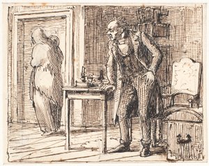 cimri ve zavallı karısı by Wilhelm Marstrand