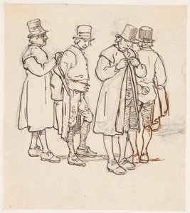 Dört İsveçli çiftçi grubu by Wilhelm Marstrand
