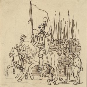 Holger Danske binicileri için lider by Wilhelm Marstrand