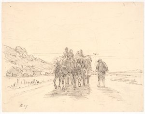 Tahıl eve sürülür by Wilhelm Marstrand