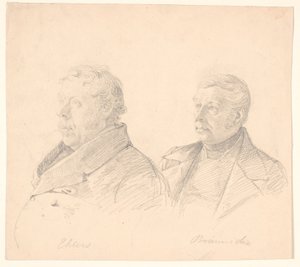 İki Roskilde vatandaşının portreleri "Ehlers" ve "Brünniche" by Wilhelm Marstrand