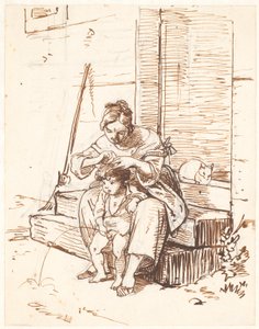 Roma sokak sahnesi by Wilhelm Marstrand