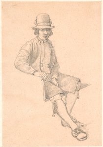 oturan genç vadi adamı by Wilhelm Marstrand