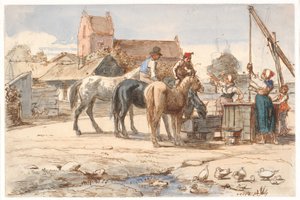 Köyün dışındaki kuyuda by Wilhelm Marstrand