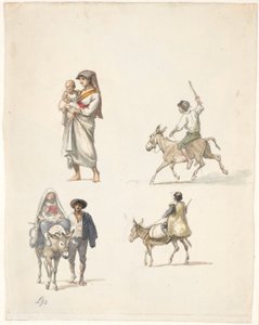Yolda gezen İtalyan köylüler by Wilhelm Marstrand