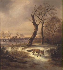 Bir kış sahnesinde tilki by Wilhelm Reinhardt