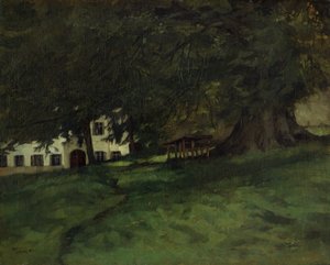 Herrenchiemsee'deki ıhlamur ağacı by Wilhelm Trübner