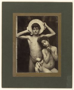 çıplak erkek ve kız by Baron Wilhelm von Gloeden