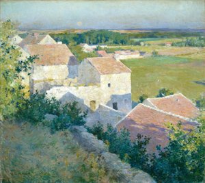 yaz ortası alacakaranlık by Willard Leroy Metcalf