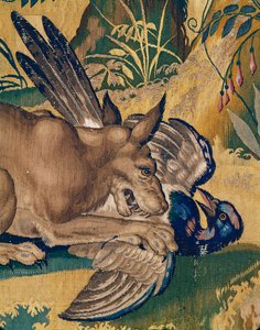 Kuş öldüren köpek (goblen) by Willem (after) Tons