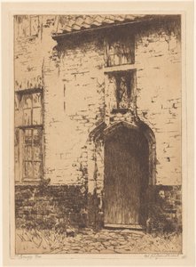 Brugge (nesne üzerindeki orijinal başlık) by Willem Adrianus Grondhout (signed by artist)