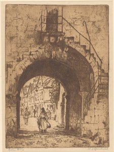 Rothenburg (nesne üzerindeki orijinal başlık) by Willem Adrianus Grondhout (signed by artist)