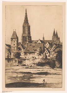 Ulm (nesne üzerindeki orijinal başlık) by Willem Adrianus Grondhout (signed by artist)
