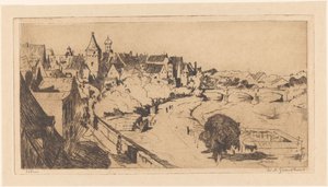Ulm (nesne üzerindeki orijinal başlık) by Willem Adrianus Grondhout (signed by artist)