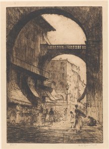 Verona (nesne üzerindeki orijinal başlık) by Willem Adrianus Grondhout (signed by artist)