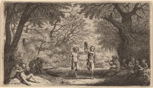 Merkezde Dans Eden Çiftle Bacchanal. by Willem Basse