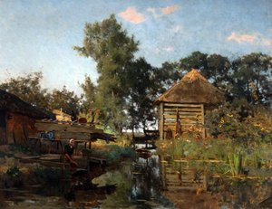 Bir çamaşırcı, 1880-1885.