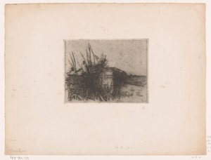 Giethoorn yakınlarındaki bir hendek üzerinde köprü Yüksek köprü, Giethoorn (orijinal başlık) by Willem Bastiaan Tholen