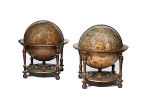 Büyük bir çift kütüphane küresi, karasal 1645/48, c.1630