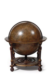 Büyük bir çift kütüphane küresi, karasal 1645/48, c.1630