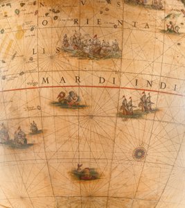 Büyük kütüphane küresi çifti, karasal 1645/48, c.1630'dan sonra göksel by Willem Blaeu