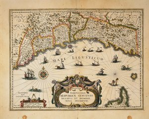 İtalyan Bölgelerinden Willem Blaeu Gravür tarafından Monferrato Dükalığı Haritası by Willem Blaeu