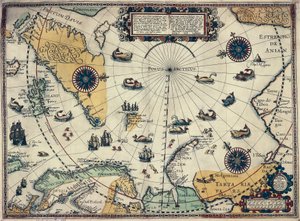 Kutup bölgelerinin haritası, Hollandalı haritacı Willem Janszoon Blaeu (1571-1638) tarafından