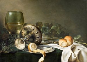 Nature morte - Natürmort - Resim Willem Claesz (Claeszoon) Heda (1594-1680) tarafından - Hallwylska Museet, Stockholm © Fine Art Images / Leemage by Willem Claesz. Heda