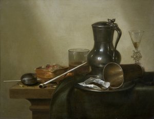 Tütün Natürmort, 1637 by Willem Claesz. Heda