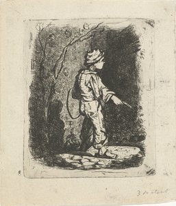 çember ile çocuk by Willem Cornelis van Dijk