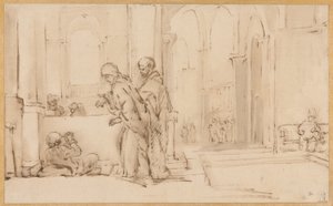 Peter ve John Tapınak Kapısında by Willem Drost