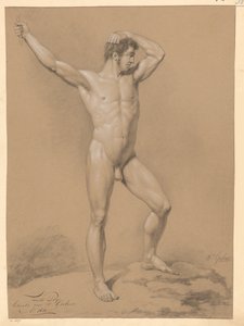 Önden bakıldığında çıplak duran erkek (2. ödül 1811) by Willem Grebner