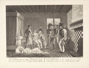 Orange Prensi, 1815 sahra hastanesinde tıbbi tedavi altında yarasının ardından