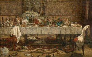Düğünden Sonra (panel üzerine yağlıboya) by Willem II Linnig