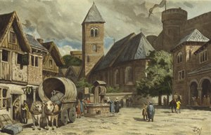 Sokak sahnesi, Hollanda, 10. yüzyıl