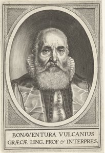 Portret van Bonaventura Vulcanius by Willem Isaacsz. van Swanenburg